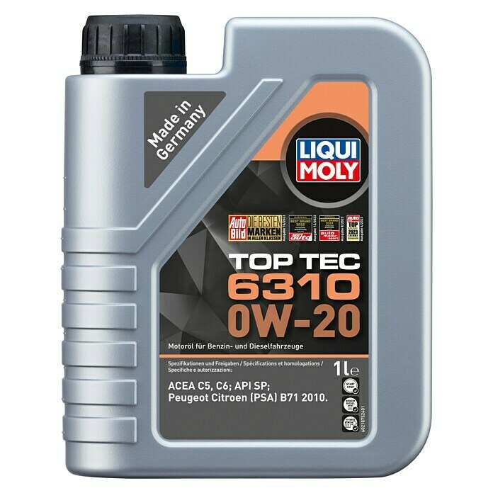 Liqui Moly Motoröl Top Tec 6310 0W-20 (0W-20, C5, 1 l) | BAUHAUS