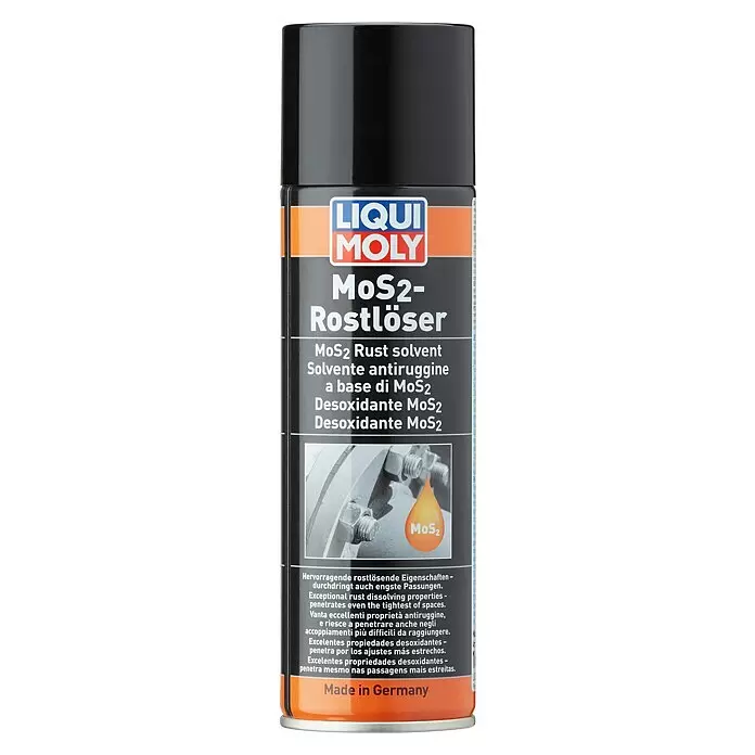 Rostlöser MoS2 - 300 ml - Schwarze und orange Liqui Moly MoS2 Rostlöser Aerosoldose.