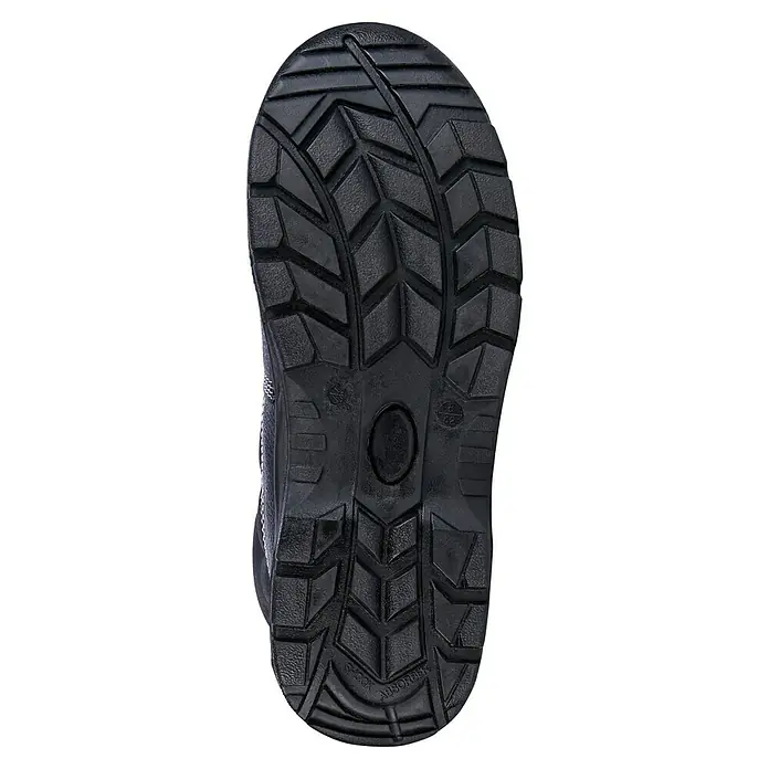 Sicherheitsstiefel Bob - Schuhgröße: 41, S3 - Schwarze Schuhsohle mit einem ausgeprägten Profil, das für Rutschfestigkeit und sicheren Halt auf verschiedenen Oberflächen sorgt. Stoßdämpfende Eigenschaften.