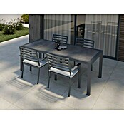 Set de muebles de jardín Mistral (5 pzs., Aluminio/Cerámica, Antracita) | BAUHAUS