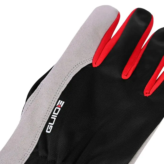 Guide Arbeitshandschuhe 761 - Grau/Schwarz, 11 - Detailansicht eines GUIDE-Handschuhs in Grau, Rot und Schwarz, der für optimalen Schutz und Komfort bei der Arbeit entwickelt wurde.