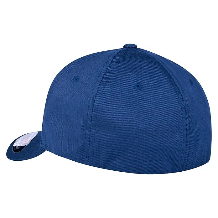 Flexfit Baseballkappe - Navy, S/M - Rückansicht einer blauen Baseballkappe mit Belüftungslöchern. Ideal für Sport und Freizeit, bietet diese Kappe Komfort und Schutz vor der Sonne.
