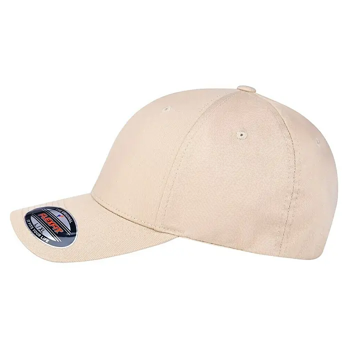 Flexfit Baseballkappe - Khaki, S/M - Beigefarbene Flexfit-Kappe, ideal für Freizeit und Sport, mit perfekter Passform und hohem Tragekomfort.