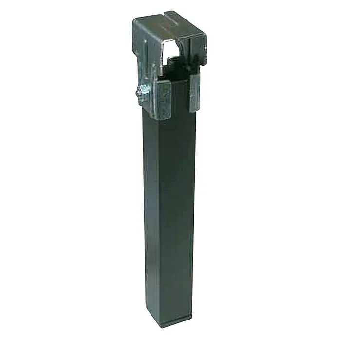 Micel Pata para muebles somier - L x An x Al: 3 x 3 x 29,5 cm, Metal, Negro, Sin ruedas, 4 ud. - Pata de mesa negra y cuadrada con fijación metálica en la parte superior, ideal para proyectos de bricolaje.