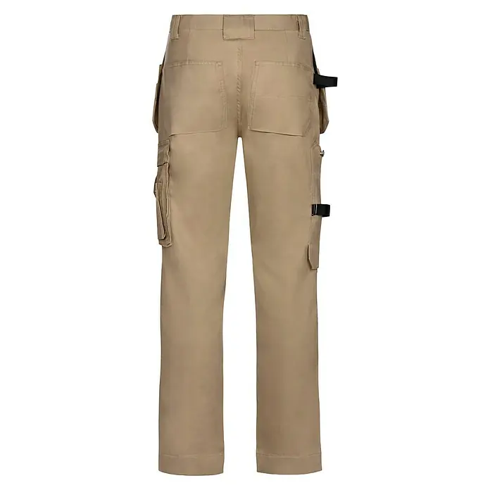 L.Brador Arbeitshose 103 B - Konfektionsgröße: 48, Khaki - Arbeitshose in Khaki: Strapazierfähige Hose mit Taschen und Gürtelschlaufen für Handwerker und Outdoor-Aktivitäten.