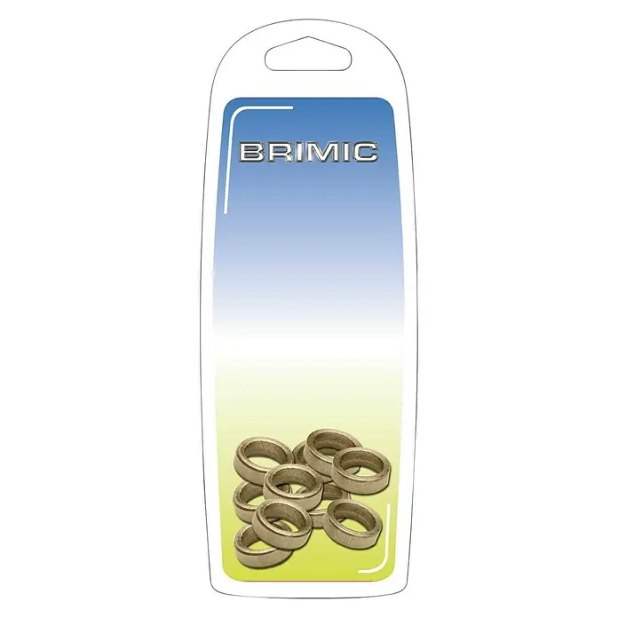 Micel Brimic Set de arandelas - Diámetro: 10,5 mm, Latón, 10 ud. - Paquete de BRIMIC con múltiples arandelas. Ideal para proyectos de bricolaje y reparaciones.