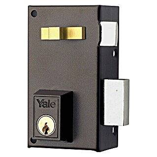 Yale Cerradura con cerrojo 56A60 (Tipo de bloqueo: Cerradura de bombín, DIN-Izquierda, Puerta exterior, Marrón)