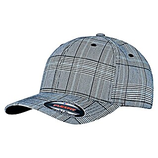 Flexfit Baseballkappe Glen Check (S/M, Schwarz/Weiß)