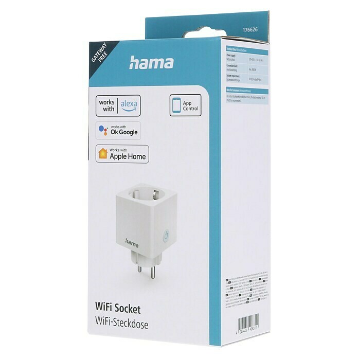 Hama Smart-Steckdose HomeKit (Innen, IP20, Weiß, 3.680 W, 16 A) | BAUHAUS