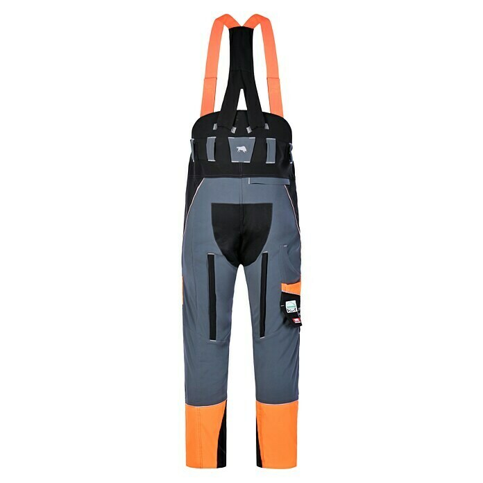 Bullstar Schnittschutzhose Proximo mit Hosenträger (Konfektionsgröße: 54, Orange/Anthrazit)