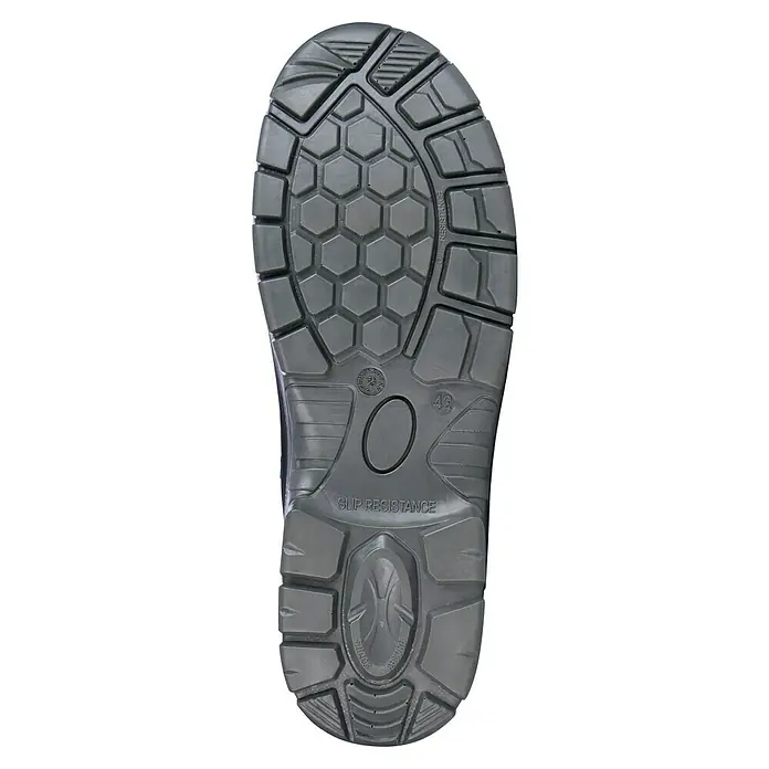 Power Safe Sicherheitshalbschuh Tom - Schuhgröße: 46, S3 - Sohle eines Sicherheitsschuhs mit rutschfester und ölbeständiger Gummisohle für optimalen Halt und Sicherheit.