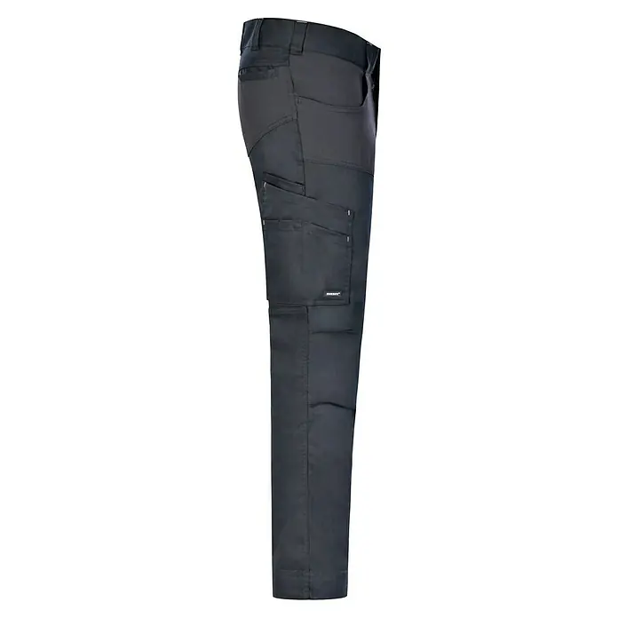 L.Brador Arbeitshose 1845 PB - Konfektionsgröße: 56, Schwarz - Abbildung einer schwarzen Herren-Arbeitshose mit mehreren Taschen. Robuste Hose für Handwerker, ideal für den täglichen Einsatz.