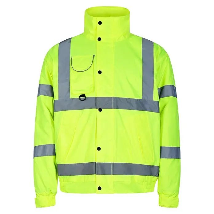 Scheibler Warnschutz-Jacke Blouson - Gelb, XL - Neon-gelbe Sicherheitsjacke mit reflektierenden Streifen. Sie bietet Schutz und Sichtbarkeit bei schlechten Lichtverhältnissen.