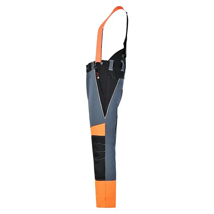 Bullstar Schnittschutzhose Proximo mit Hosenträger - 54, Orange/Anthrazit, Herren - Die Arbeitshose mit Trägern bietet Schutz und Komfort bei jeder Arbeit. Ideal für Handwerker und Bauarbeiter.