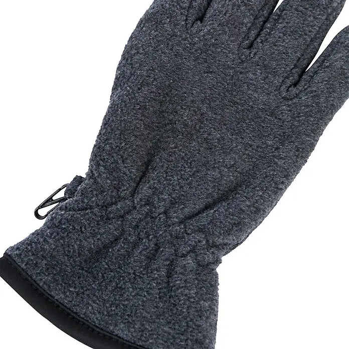 Elutex Winterhandschuhe - XL, Grau - Grauer Fleecehandschuh mit schwarzem Bündchen. Der Handschuh ist warm und bequem und eignet sich perfekt für kalte Tage.