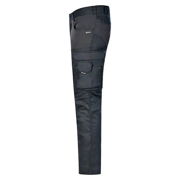 L.Brador Arbeitshose 1845 PB - Konfektionsgröße: 56, Schwarz - Dunkle Cargohose mit praktischen Taschen und robustem Design. Ideal für Arbeit und Freizeit, bietet Komfort und Funktionalität.