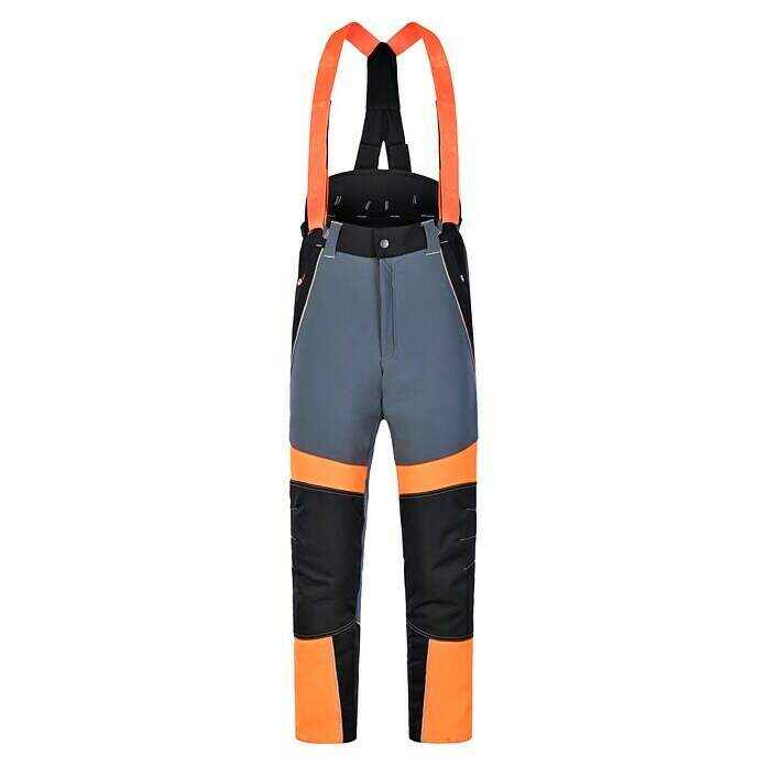 Bullstar Schnittschutzhose Proximo mit Hosenträger (Konfektionsgröße: 50, Orange/Anthrazit)