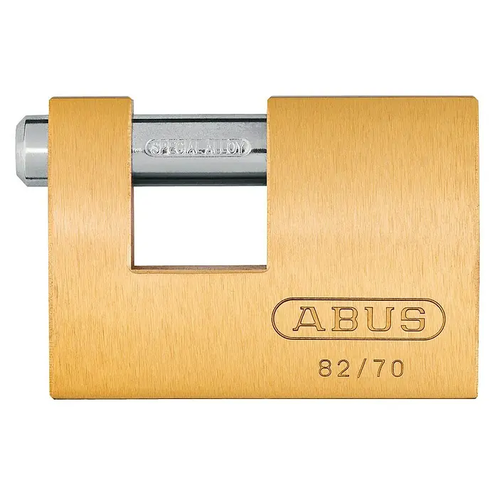 Abus Candado Monobloc 82/70 - An x Al: 70,5 x 50 mm, Latón, Arco transversal - Candado ABUS 82/70 de aleación especial, robusto y seguro para diversas aplicaciones.