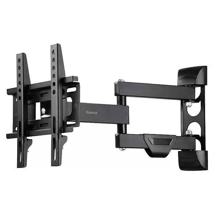 Hama TV-Wandhalterung schwenkbar - Passend für: Bildschirmdiagonale 19 - 48″, 48 - 122 cm, Belastbarkeit: 25 kg, Wandabstand: 7,9 cm - 38,8 cm - Schwarze Full-Motion TV-Wandhalterung aus Metall mit Gelenkarmen.