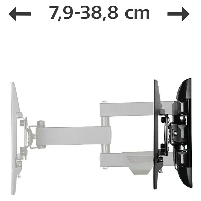 Hama TV-Wandhalterung schwenkbar (Passend für: Bildschirmdiagonale 19 - 48″, Belastbarkeit: 25 kg, Wandabstand: 7,9 cm - 38,8 cm) | BAUHAUS