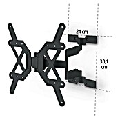 Hama TV-Wandhalterung schwenkbar (Passend für: Bildschirmdiagonale 32 - 65″, Belastbarkeit: 30 kg, Wandabstand: 2,5 cm - 41 cm) | BAUHAUS