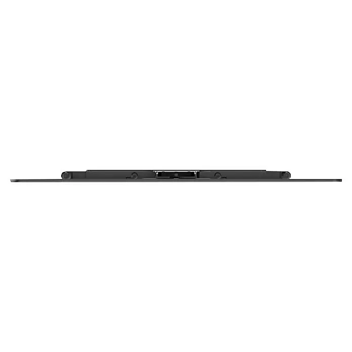 Hama TV-Wandhalterung schwenkbar Ultraslim - Passend für: Bildschirmdiagonale 37 - 90″, 94 - 228,6 cm, Belastbarkeit: 50 kg, Wandabstand: 2,3 cm - 27,8 cm - Dunkelgraue horizontale Montageschiene mit zylindrischen Enden und zentraler Klemmvorrichtung.
