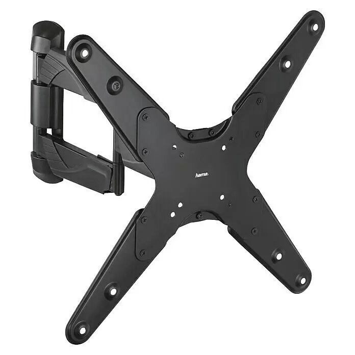Hama TV-Wandhalterung schwenkbar - Passend für: Bildschirmdiagonale 32 - 65″, 81 - 165 cm, Belastbarkeit: 35 kg, Wandabstand: 5,8 cm - 52,1 cm - Schwarze schwenkbare TV-Wandhalterung aus Metall und Kunststoff mit VESA-Montageplatte.