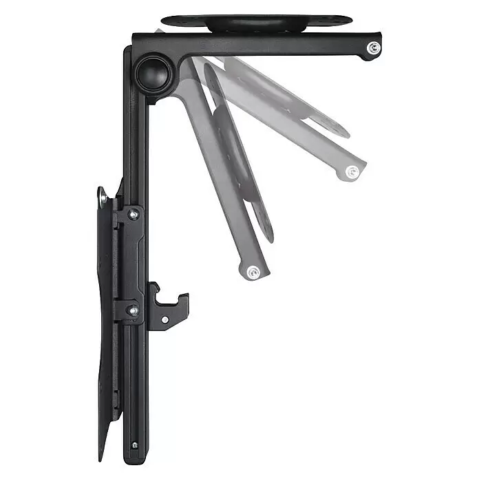 Hama TV-Deckenhalterung schwenkbar & höhenverstellbar - Passend für: Bildschirmdiagonale 19 - 46″, 48 - 117 cm, Belastbarkeit: 20 kg - Schwarze Monitor-Wandhalterung aus Metall mit Gelenkarm, der seine Flexibilität in verschiedenen Positionen zeigt.