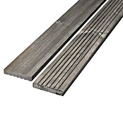 Terrassendiele Kiefer teilgeriffelt (Kiefer, 2 000 x 145 x 28 mm, Grau) | BAUHAUS