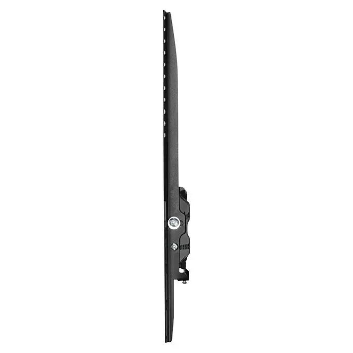 Hama TV-Wandhalterung neigbar - Passend für: Bildschirmdiagonale 32 - 75″, 81 - 191 cm, Belastbarkeit: 40 kg, Wandabstand: 2,8 cm - Schwarze Metall-TV- oder Monitorhalterung, Seitenansicht, mit Schrauben und Verstellmechanismus.