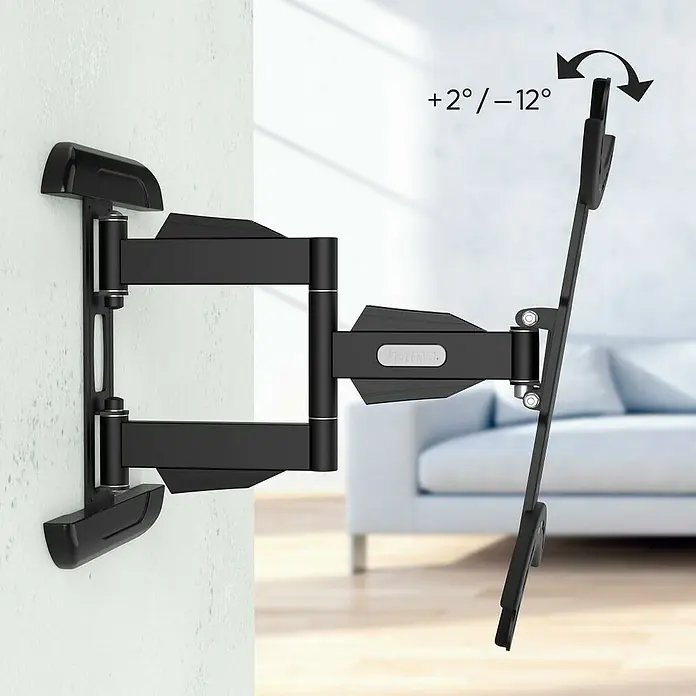 Hama TV-Wandhalterung schwenkbar - Passend für: Bildschirmdiagonale 32 - 65″, 81 - 165 cm, Belastbarkeit: 35 kg, Wandabstand: 5,2 cm - 40,7 cm - Wandhalterung für Fernseher, schwenkbar und neigbar, für optimalen Betrachtungswinkel. Ideal für Wohnzimmer und Heimkino.