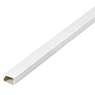 Inofix Canaleta para cables adhesiva con tapa bisagra (L x An x Al: 200 x 1,6 x 1 cm, Blanco)