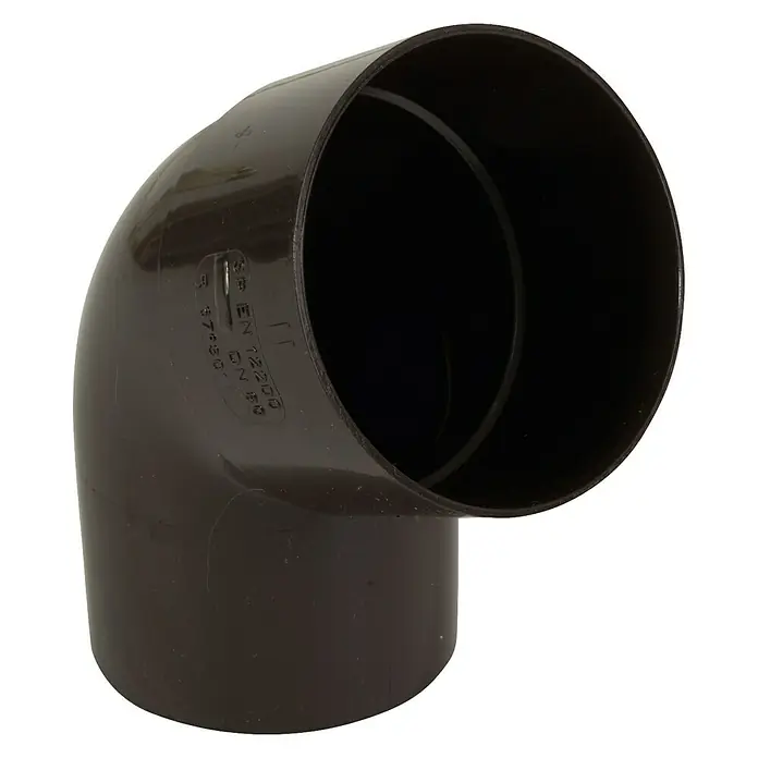 Dakota Codo de tubo - 80 mm, 67 °, Marrón - Codo de tubo de PVC marrón, ideal para fontanería y drenaje, con un ángulo de 90 grados para cambiar la dirección de la tubería.