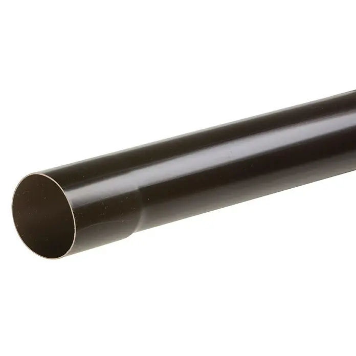 Dakota Tubo bajante 80 mm - Largo: 3 m, Marrón, 80 mm - Tubo de PVC marrón para fontanería o drenaje, duradero y de larga duración para uso interior y exterior.