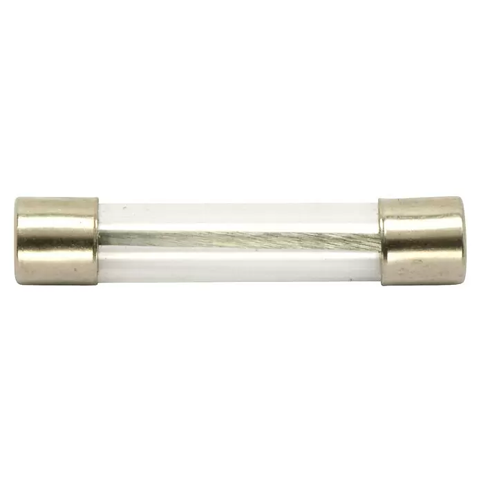 SWG Glassicherung Set - 10 A - 30 A, 5 Stk., Durchmesser: 6,35 mm, Länge: 31,8 mm - Zylindrische Glassicherung mit silbernen Metallkappen und sichtbarem Draht im Inneren.