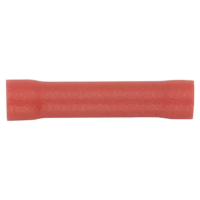 SWG Stoßverbinder vollisoliert - 0,5 mm² - 1,5 mm², Rot, 5 Stk. - Roter isolierter Stoßverbinder für elektrische Leitungen.