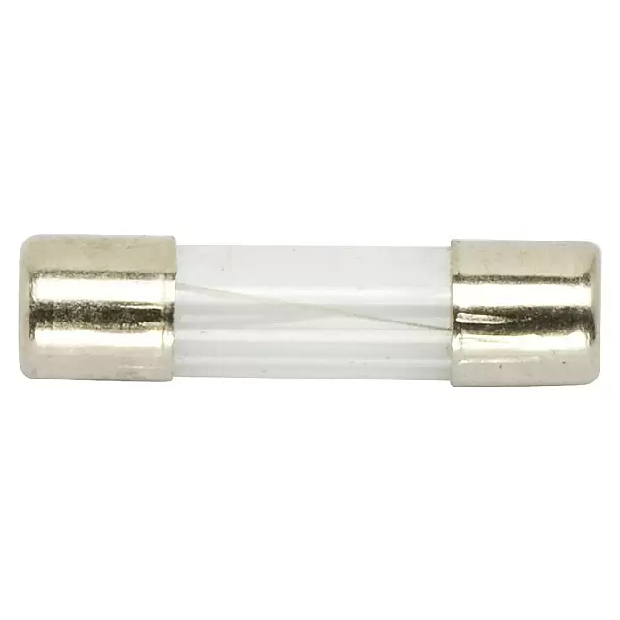 SWG Glassicherung Set - 2 A - 5 A, 5 Stk., Durchmesser: 5,2 mm, Länge: 20 mm - Transparente Glassicherung mit metallischen Endkappen und sichtbarem Sicherungsdraht.
