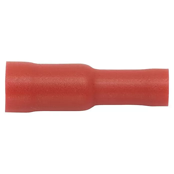 SWG Rundsteckhülse vollisoliert - 0,5 mm² - 1,5 mm², Rot, 5 Stk. - Roter isolierter elektrischer Stoßverbinder.