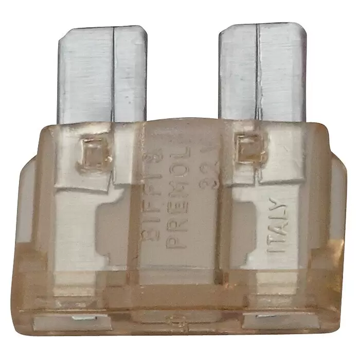 SWG Flachstecksicherungen Standard - L x B: 19,3 x 12 mm, 5 A, 5 Stk. - Bernsteinfarbene Kfz-Stecksicherung mit Metallkontakten.