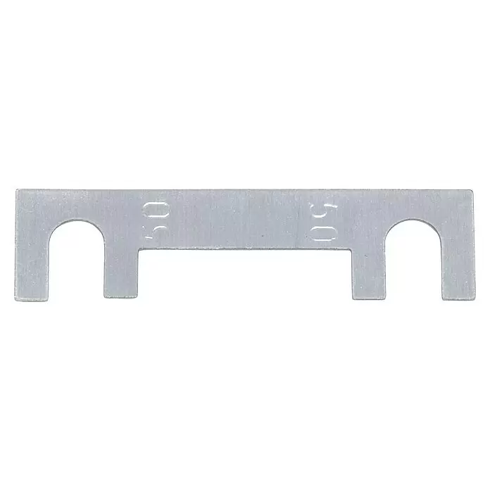 SWG Feinsicherung - 0 A - 50 A, 5 Stk. - Silberfarbene Flachstecksicherung mit 30- und 50-Ampere-Markierung.