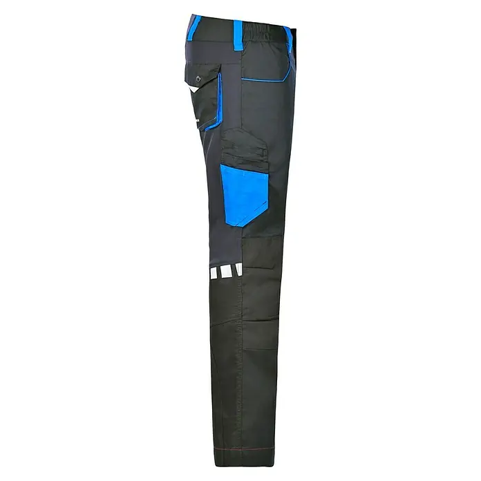 Puma Workwear Arbeitshose Champ - 62, Carbon, Forstarbeiten - Dunkle Arbeitshose mit blauen Akzenten und praktischen Taschen für Handwerker und Profis, ideal für den Arbeitsalltag.