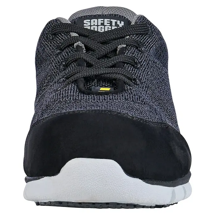 Safety Jogger Sicherheitshalbschuh Morris S1P - 45, Schutzklasse nach EN ISO 20345: S1P, Schwarz - Bequemer Safety Jogger Sicherheitsschuh mit schwarzem Obermaterial und Schnürsenkeln für optimalen Halt und Sicherheit im Arbeitsalltag.