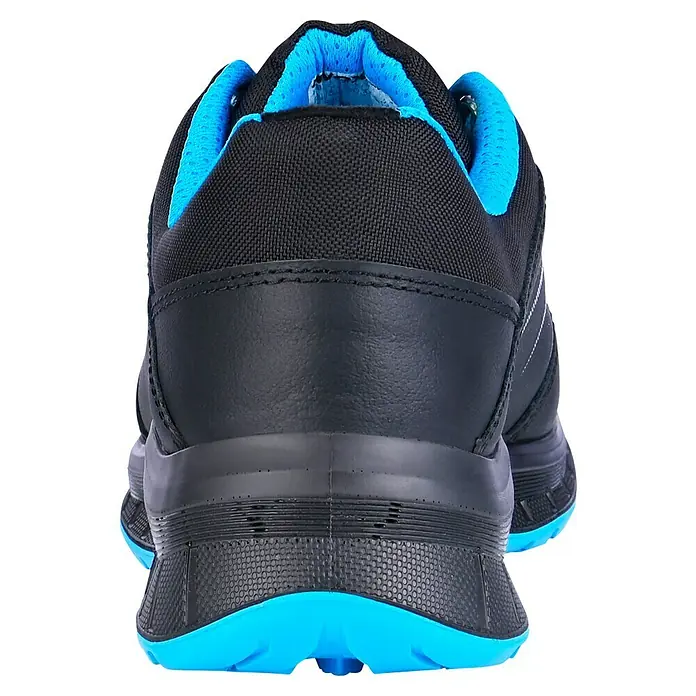 Uvex 2 Trend Sicherheitshalbschuh S3 - 46, Schutzklasse nach EN ISO 20345: S3, Schwarz/Blau - Schwarzer Sportschuh mit blauen Akzenten. Bequemer und stilvoller Schuh für aktive Menschen.