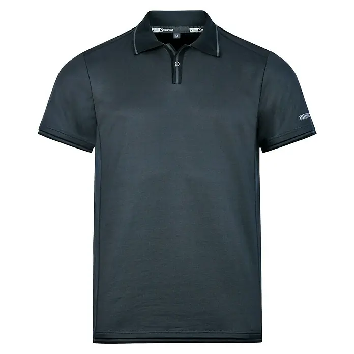Puma Workwear Poloshirt Champ - Stahlgrau, Carbon, S - Hier ist ein graues PUMA Work Wear Poloshirt für Herren mit kurzen Ärmeln.