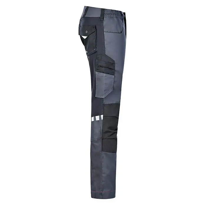 Puma Workwear Arbeitshose Champ - 54, Stahlgrau, Carbon, Forstarbeiten - Arbeitshose in Grau und Schwarz mit verstärkten Taschen und Kniepartien für zusätzlichen Schutz und Funktionalität auf der Baustelle.