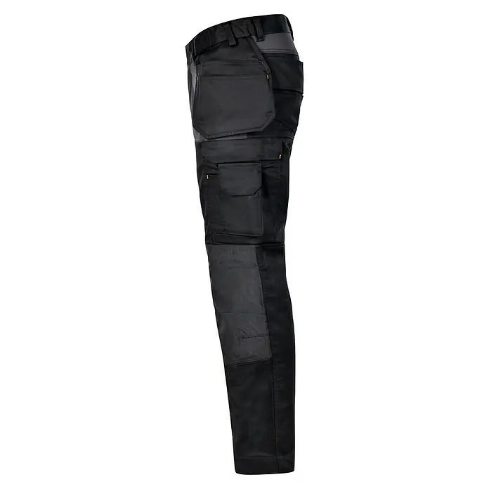 L.Brador Arbeitshose 1090PB - 50, Schwarz - Schwarze Arbeitshose mit mehreren Taschen für Werkzeuge und Zubehör, ideal für Handwerker und Bauarbeiter.