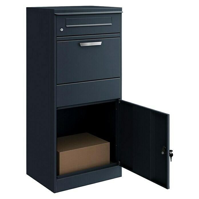 Metzler Paketbox Bispo (L x B x H: 36,6 x 49,6 x 112,3 cm, Anthrazit, Stahl, Paketfach) | BAUHAUS