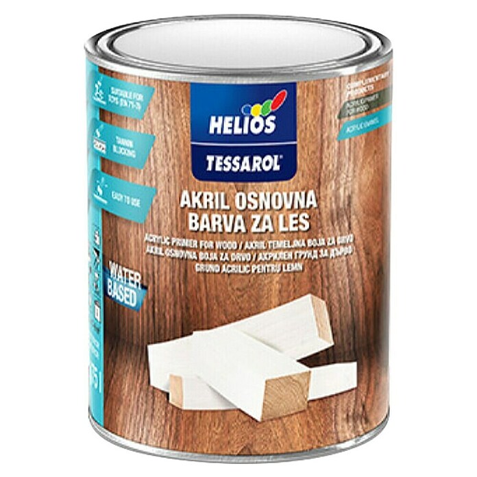 Helios Akrilna barva Tessarol  (Bela) | 5950 - HV Grundierungen | HADK - Holzveredlung | HAD - Farben | HA - Farben | H - Innendeko/Farben | BAUHAUS