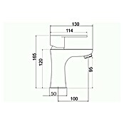 Armatura za umivalnik Fresh  (Krom, Sijaj, Višina: 165 mm) | 3554 - Waschtischarmatur Marke | DAFA - Armaturen Marke | DAF - Armaturen Brausen | DA - Badausstattung/Bäderwelt | D - Sanitär | BAUHAUS