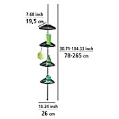 Wenko Kotna tuš košara  (Dolžina raztegnjenega stola: 78 cm - 265 cm) | 3746 - Badhelfer | DADD - Accessoires | DAD - Badausstattung | DA - Badausstattung/Bäderwelt | D - Sanitär | BAUHAUS